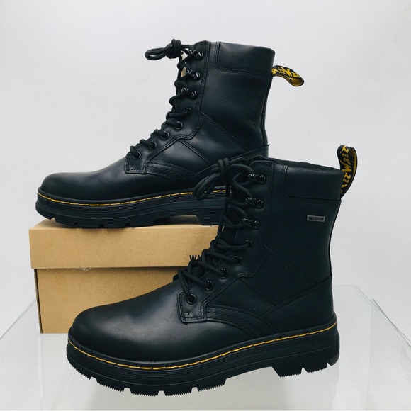 Dr. Martens Shoes Dr Martens Iowa Wp Black Leather Womens Combat Boots Poshmark